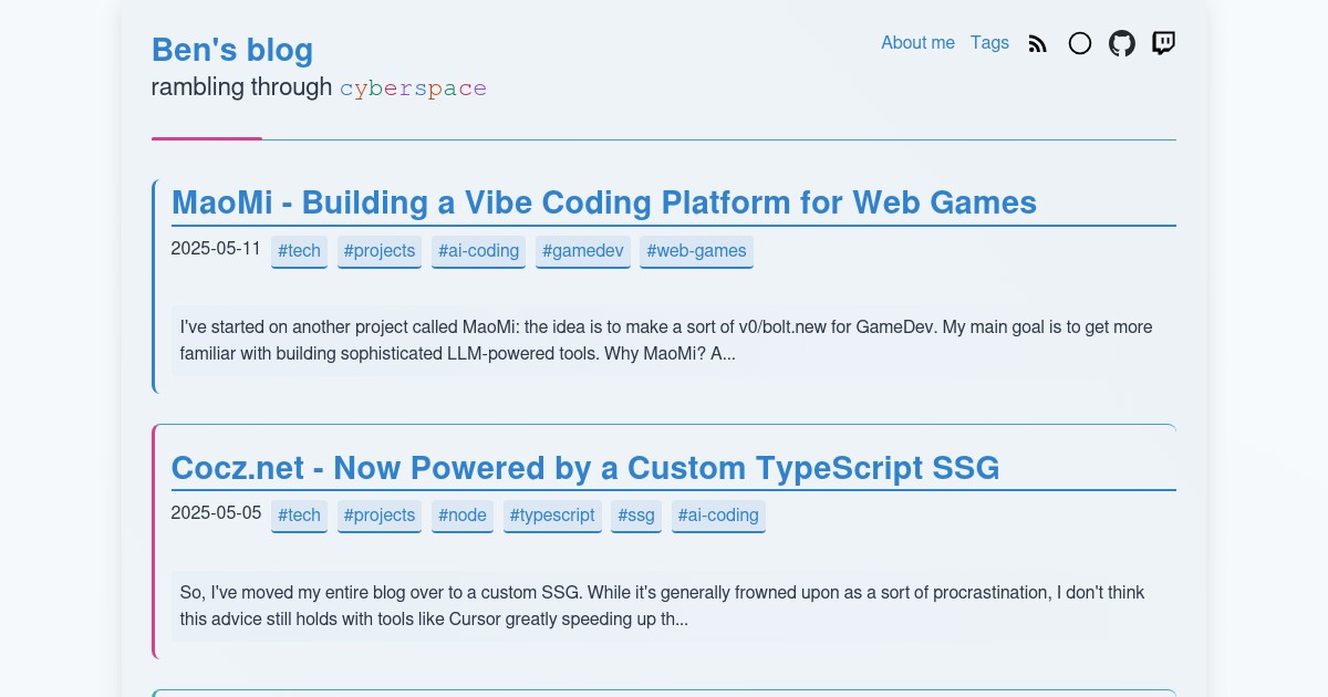 Cocz.net - Now Powered by a Custom TypeScript SSG